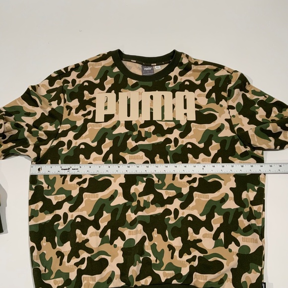 Men’s PUMA Sz L Rebel Camo Crew Sweatshirt - Picture 4 of 8